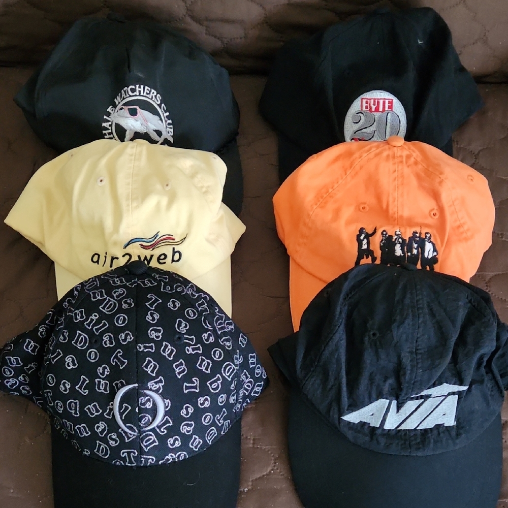 Black and Orange Logo Baseball Caps 2 for 20